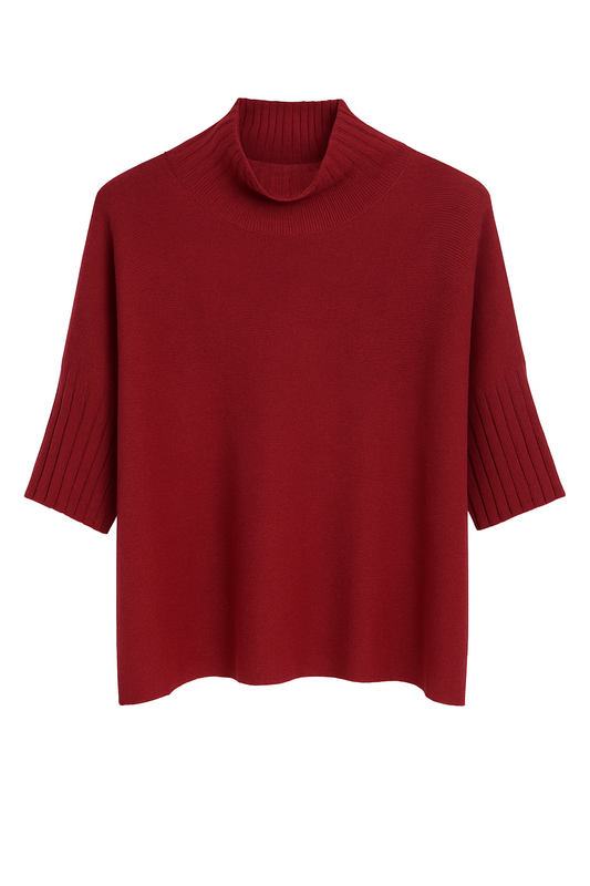 Burgundy knit top