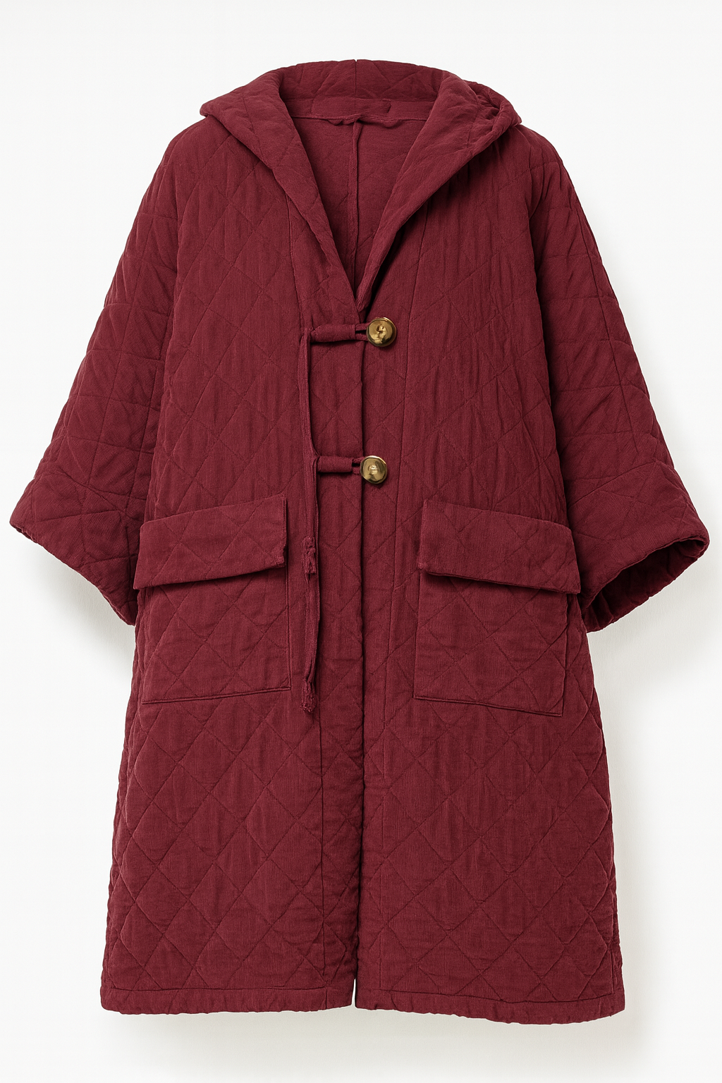 Quilted Needle Cord Coat
