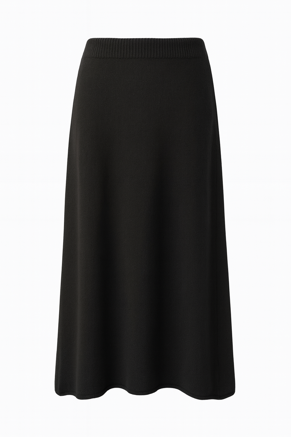 Classic Knit A-Line Midi Skirt