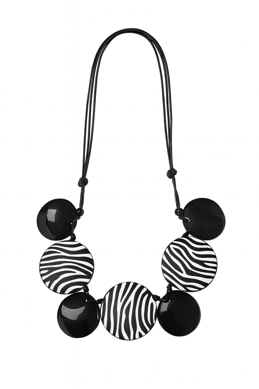Zebra Chic Statement Necklace