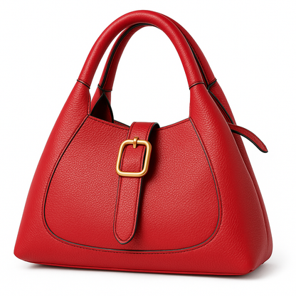 Luxe Pebbled Tote – Black