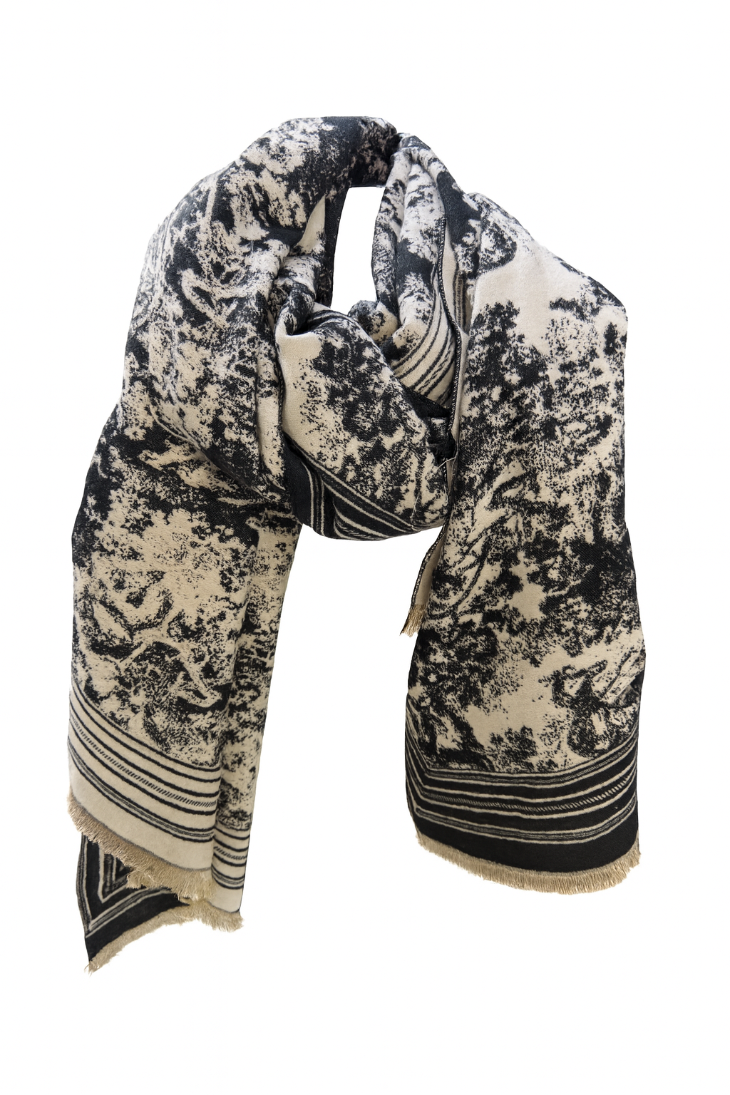 Vintage Toile Print Winter Scarf