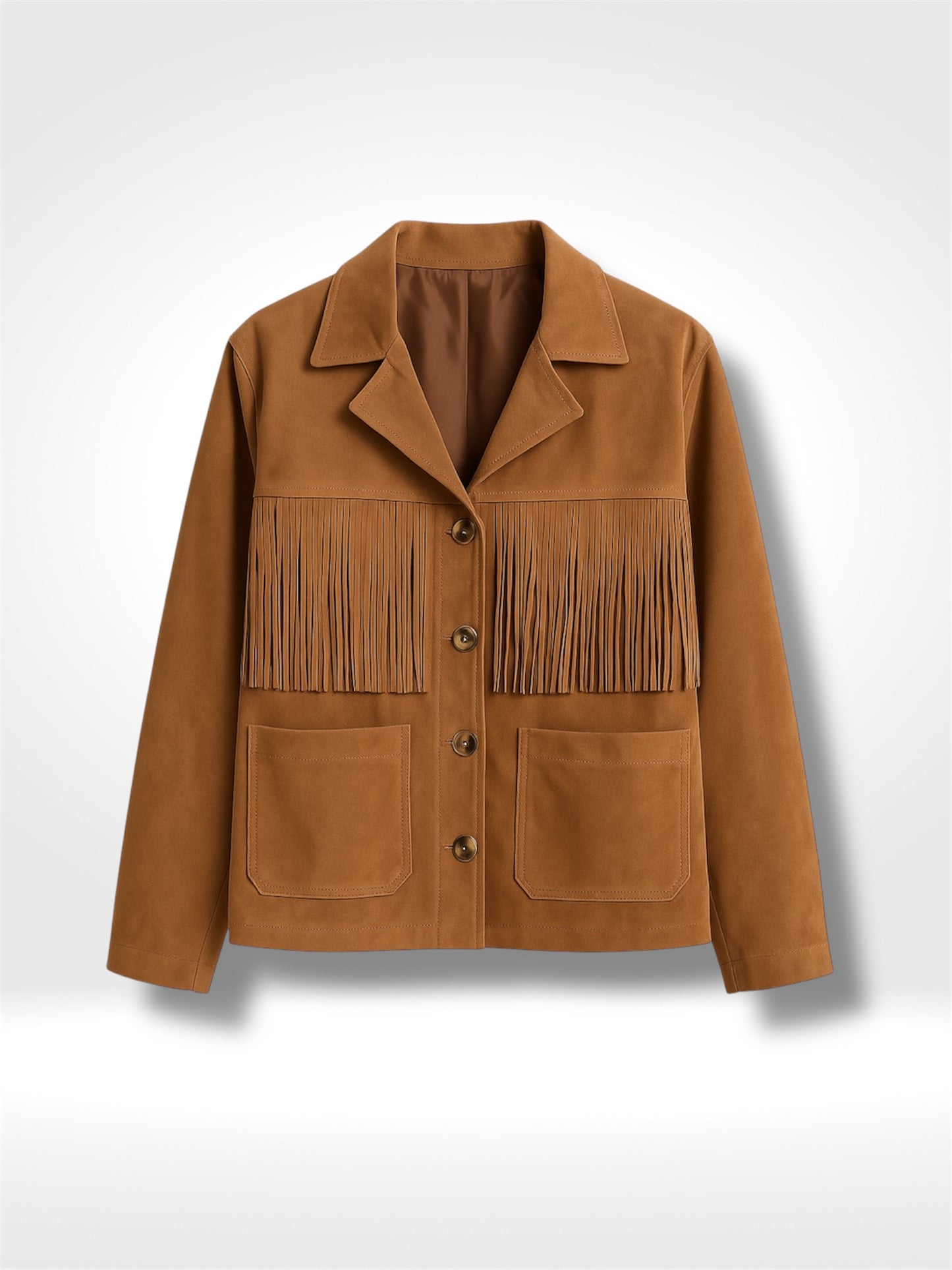 Classic Tan Suede Fringe Jacket