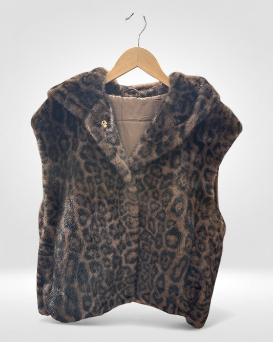 Wild Luxe Faux-Fur Hooded Vest
