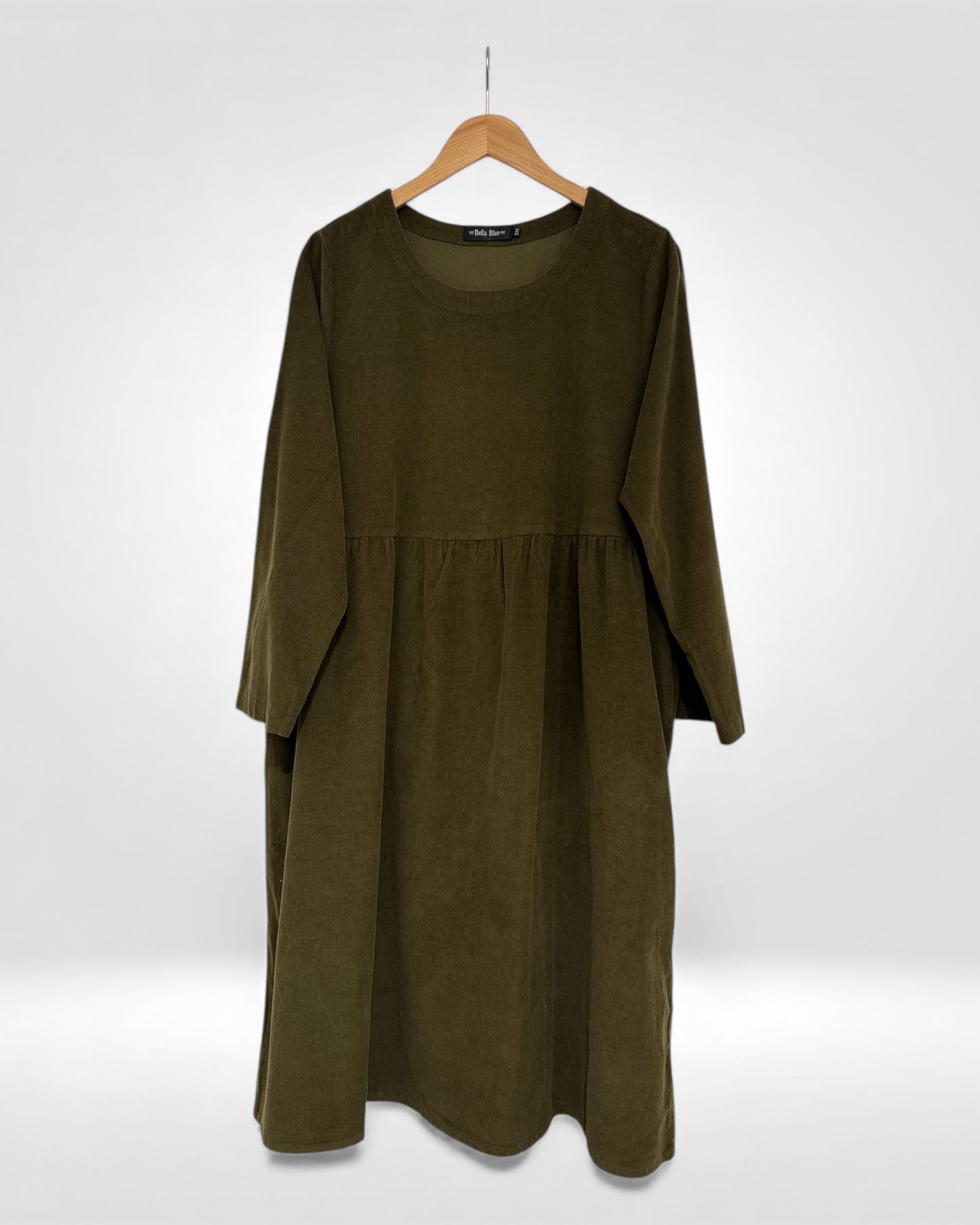 Harper Corduroy Everyday Dress (Bella Blue)