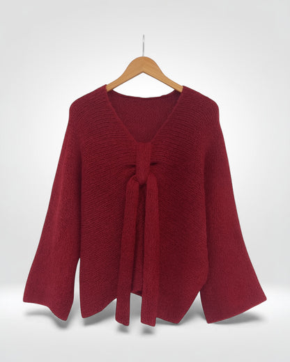 Soft Knit Tie-Front Jumper