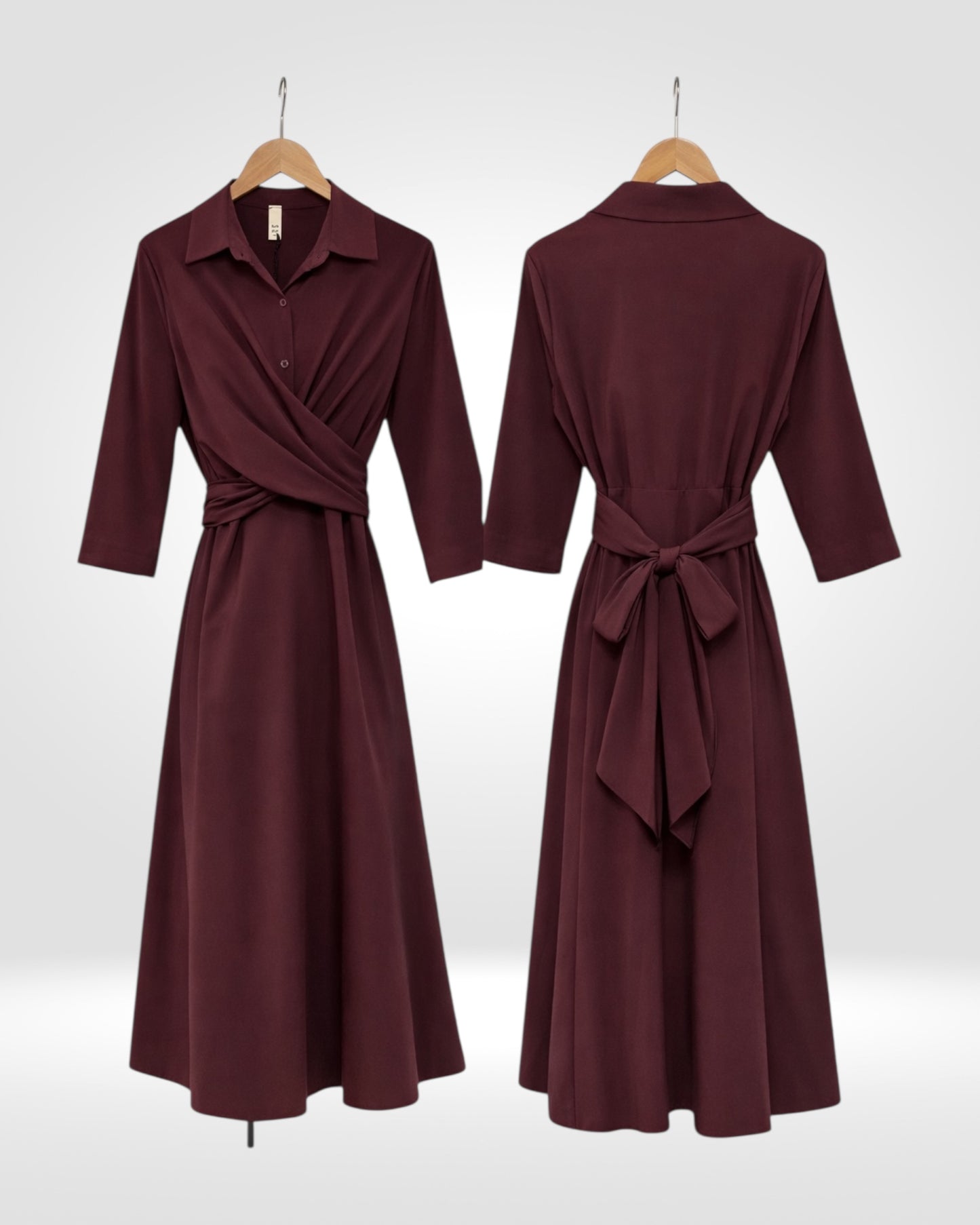 Classic Wrap Midi Dress