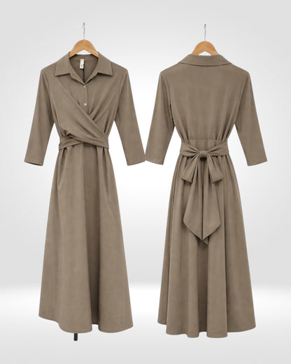 Classic Wrap Midi Dress