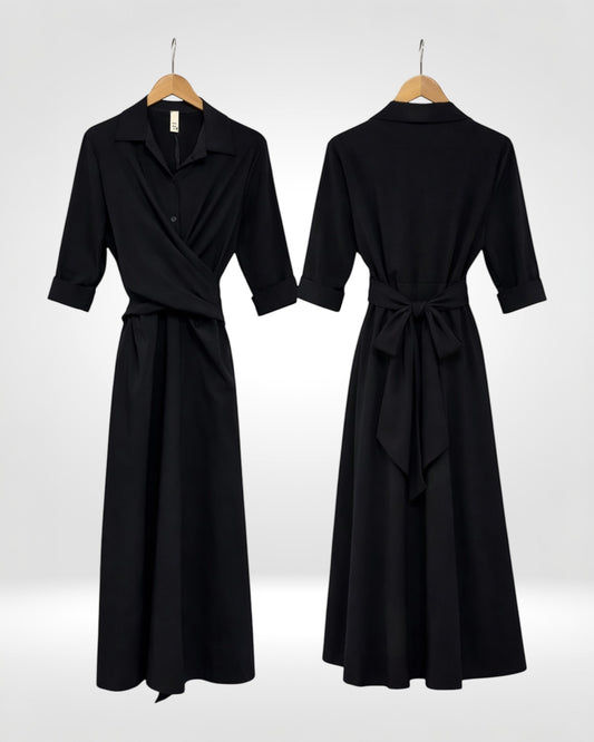 Classic Wrap Midi Dress
