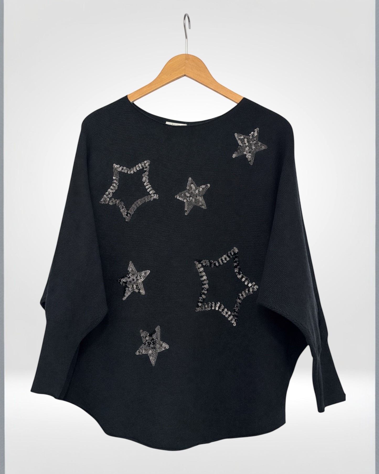 Sequin Star Ribbed Jumper