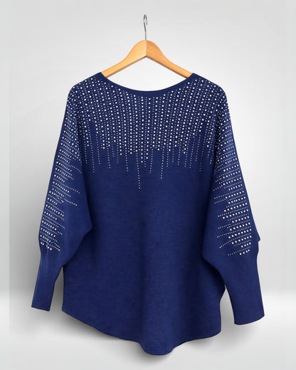 Diamanté Rib Knit