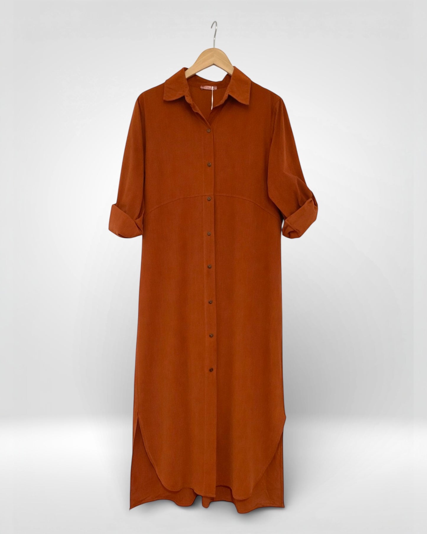 The Everyday Cord Shirt Dress