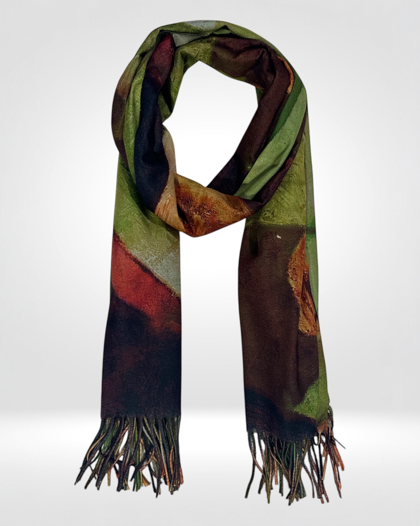 Forest Muse Fringed Scarf