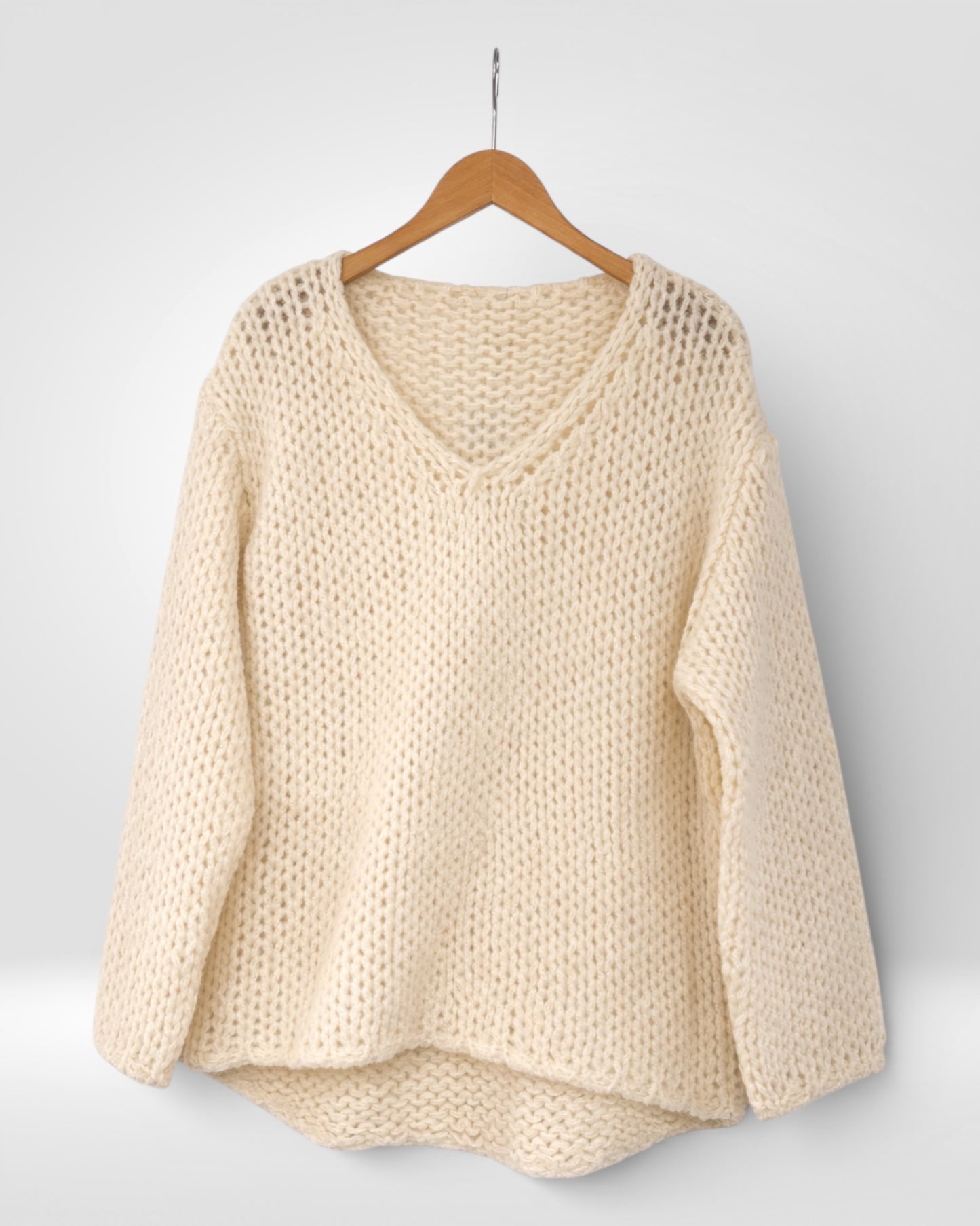 Rowan Chunky Knit V-Neck Jumper