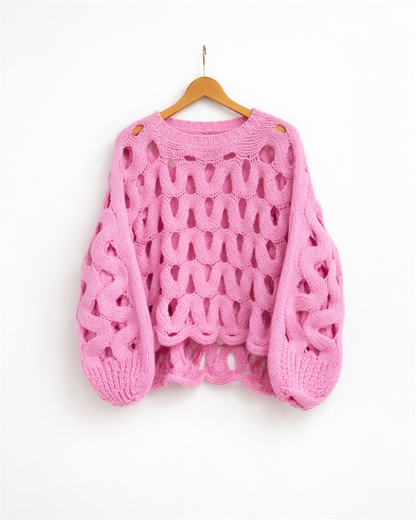 Open-Weave Statement Sweater