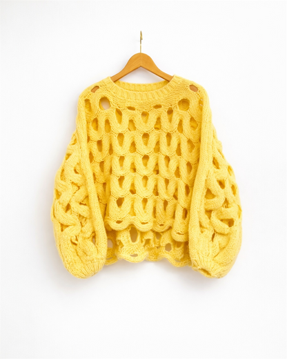 Open-Weave Statement Sweater