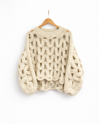 Open-Weave Statement Sweater