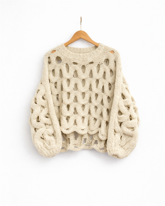 Open-Weave Statement Sweater