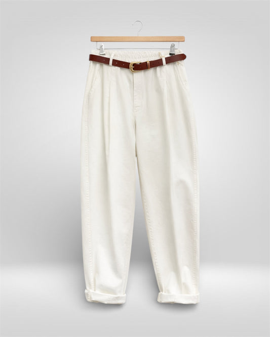 Soft Cotton Tapered Trousers