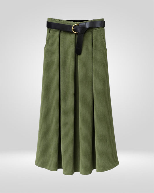 Olive Flow Midi Skirt