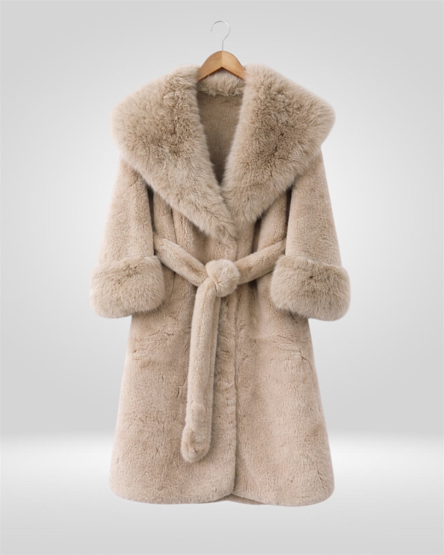 Ivory Luxe Faux Fur Coat