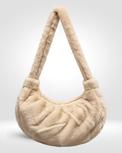 Luxury Faux Fur Hobo Shoulder Bag