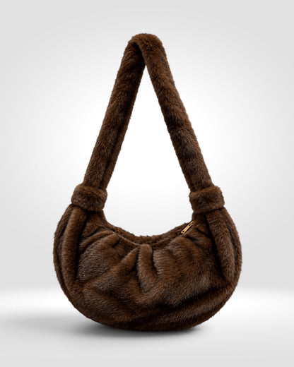 Luxury Faux Fur Hobo Shoulder Bag