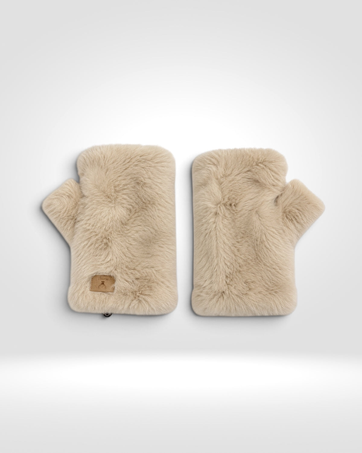 Luxury Fluffy Faux Fur Fingerless Mittens